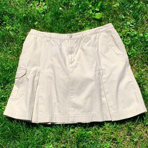 "Patagonia" pleated. khaki. cargo skirt, size 12